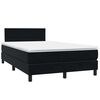 vidaXL Boxspringbett mit Matratze & LED Schwarz 120x210 cm Samt