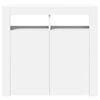 vidaXL Sideboard mit LED-Leuchten Wei&szlig; 80x35x75 cm