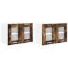vidaXL H&auml;ngeschrank 2 pcs Ger&auml;ucherte Eiche Holzwerkstoff