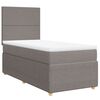 vidaXL Boxspringbett mit Matratze Taupe 90x190 cm Stoff