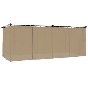 vidaXL Pavillon mit Vorh&auml;ngen Taupe 6x3 m Stahl