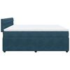 vidaXL Boxspringbett mit Matratze Blau 180x200 cm Samt