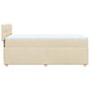 vidaXL Boxspringbett mit Matratze Creme 90x200 cm Stoff