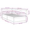 vidaXL Massivholzbett mit Regal ohne Matratze Wachsbraun 90x190 cm