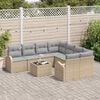 vidaXL Gartensofa-set Beige 55 x 55 x 37 cm Poly-Rattan