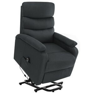 vidaXL Massagesessel mit Aufstehhilfe Dunkelgrau Stoff
