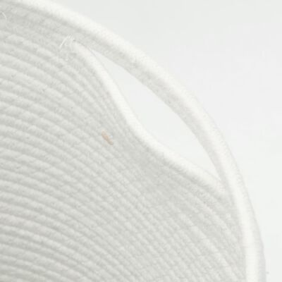 vidaXL Aufbewahrungskorb mit Deckel Braun & Weiß Ø40x35 cm Baumwolle
