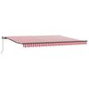 vidaXL Ausziehbare Markise Rot und Wei&szlig; 450 x 350 cm