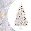 vidaXL K&uuml;nstlicher klappbarer Weihnachtsbaum Wei&szlig; 90 x 90 x 180 cm