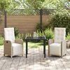 vidaXL Garten Essgruppe mit Kissen 3 pcs Beige Poly-Rattan