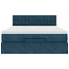 vidaXL Ottoman-Bett mit Matratze Dunkelblau 140x200 cm Samt