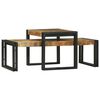 vidaXL Couchtisch 2 pcs Braun 48 x 40 x 40 cm Massivholz Mango