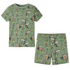 Kinderpyjama mit Kurzen &Auml;rmeln Hellkhaki 128