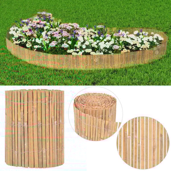 vidaXL Gartenzaun Bambus 1000&times;30 cm