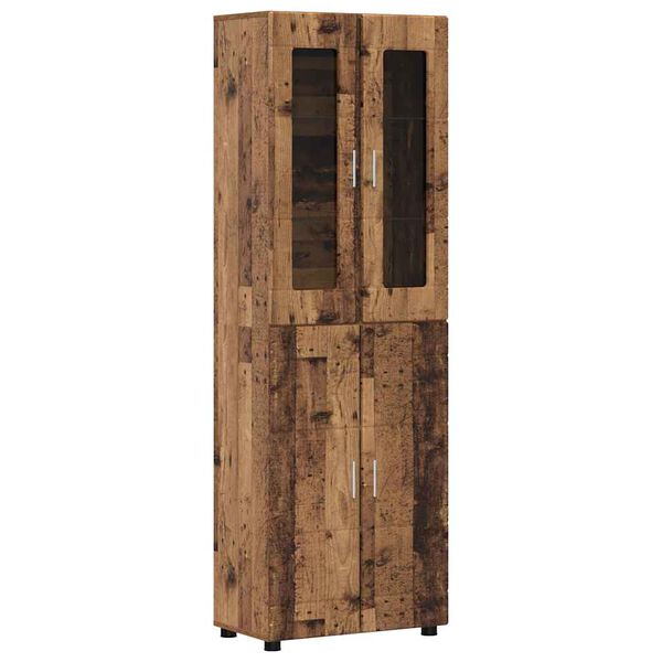 vidaXL Highboard mit Regal Altholz 60 x 35 x 182 cm Holzwerkstoff