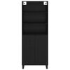 vidaXL Highboard Schwarz Eichen-Optik 69,5 x 34 x 180 cm Holzwerkstoff