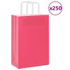vidaXL Papiertragetaschen 250 Stk. mit Henkeln Rosa 21x11x31 cm