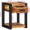 vidaXL Nachttisch 2 pcs Braun 40 x 35 x 50 cm Massivholz Akazie