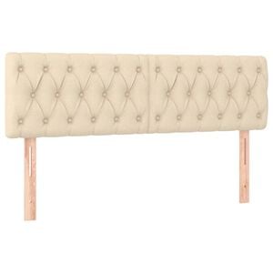 vidaXL Kopfteile Creme 144x7x78/88 cm Stoff