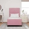 vidaXL Boxspringbett mit Kopfteil Rosa 90 x 190 cm Samt