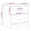vidaXL Nachttisch Braun Eichen-Optik 40x30x40 cm Holzwerkstoff
