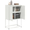 vidaXL Highboard Wei&szlig; 68,5x38,5x107 cm Stahl