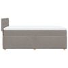 vidaXL Boxspringbett mit Matratze Taupe 100x200 cm Stoff