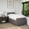vidaXL Boxspringbett mit Matratze Taupe 80x200 cm Stoff