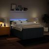 vidaXL Boxspringbett mit Matratze Blau 160x200 cm Stoff