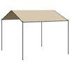 vidaXL Gartenpavillon Beige 4x4 m Stahl und Stoff