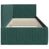 vidaXL Eckbettgestell mit Kopfteil Dunkelgr&uuml;n 80 cm x 200 cm Samt