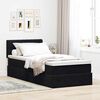 vidaXL Ottoman-Bett mit Matratze & LEDs Schwarz 100x200 cm Samt