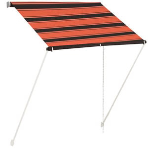 vidaXL Einziehbare Markise 150&times;150 cm Orange und Braun