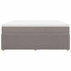vidaXL Boxspringbett mit Matratze Taupe 180x200 cm Stoff