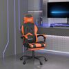 vidaXL Gaming-Stuhl mit Fu&szlig;st&uuml;tze Schwarz und Orange Kunstleder