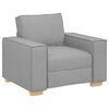 vidaXL Sofa 3 pcs Wolkengrau Leinenmischgewebe