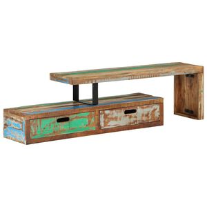 vidaXL TV-St&auml;nder (118-200) x 30 x 40 cm Massivholz Altholz