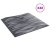 vidaXL Wandpaneele 48 pcs Steingrau 50 x 50 cm XPS Schaum