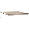 vidaXL Einziehbare Markise Beige 400 x 300 cm Polyester und Aluminium
