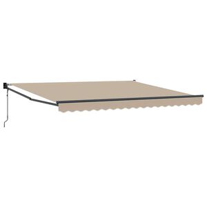vidaXL Einziehbare Markise Beige 400 x 300 cm Polyester und Aluminium