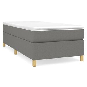 vidaXL Boxspringbettgestell Dunkelgrau 90x200 cm Stoff