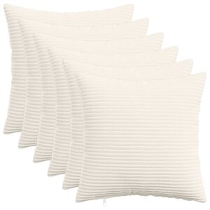vidaXL Kissenbezug 6 pcs HEERLEN Creme 30 x 30 cm Cord