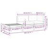 vidaXL Gartensofa mit Kissen und Fu&szlig;hocker Kiefernholz Impr&auml;gniert