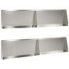 vidaXL St&uuml;tzmauer 4 stk. 100 x 12 x 30 cm Edelstahl Silber