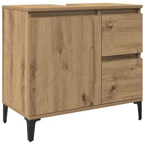 vidaXL Waschbeckenunterschrank Artisan-Eiche 65x33x60 cm Holzwerkstoff