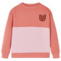 Kinder-Sweatshirt mit Farbblock Rosa 92
