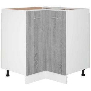 vidaXL K&uuml;chenschrank Lyon Grau Sonoma 75,5x75,5x81,5 cm Holzwerkstoff