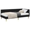 vidaXL Eckbettgestell mit Matratze 2 stk. Schwarz 80 x 200 cm Stoff