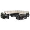 vidaXL Gartensofa-set 14 pcs Schwarz und Cremewei&szlig; Poly-Rattan
