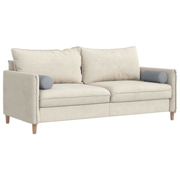 vidaXL Bolsterkissen 2 St&uuml;ck Hellgrau &Oslash; 15 x 40 cm Stoff